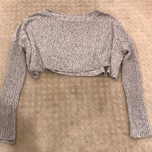 Cropped grey brandy Melville sweater